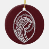 Katholische gesegnete Jungfrau Mary, Spitze Keramik Ornament (Vorne)