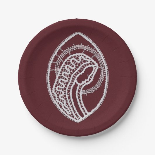 Katholische gesegnete Jungfrau Mary, Spitze Pappteller (Vorderseite)