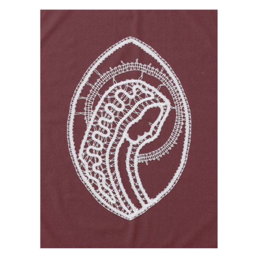 Katholische gesegnete Jungfrau Mary, Spitze Tischdecke (Vorderseite)