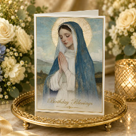 Katholische "Gesegnete Mary Religious Birthday Car Karte