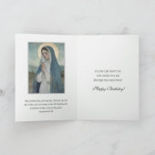 Katholische "Gesegnete Mary Religious Birthday Car Karte (Innenseite)
