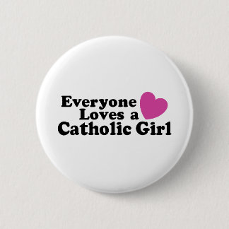 katholische Girl Button