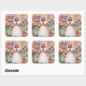 Katholische Girl Pink Sticker (Blatt)