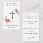 Katholische Glaubensbekenntnisse Visitenkarte (Vorne/Hinten)