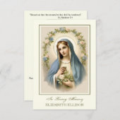 Katholische Glücksmutter Mary Beerdigung Gebetskar Begleitkarte (Vorne/Hinten)