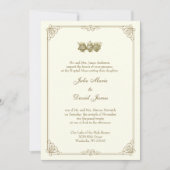 Katholische Gold Mary & Jesus Wedding Einladung (Vorderseite)