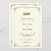 Katholische Gold Mary & Jesus Wedding Einladung (Vorne/Hinten)