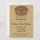 Katholische Gold-Spitzen-Bestätigung des Heiligen  Einladung (Vorderseite)