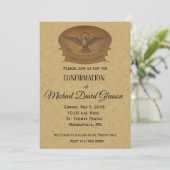 Katholische Gold-Spitzen-Bestätigung des Heiligen  Einladung (Stehend Vorderseite)