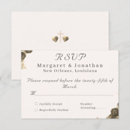 Katholische Grace Wedding RSVP Karte