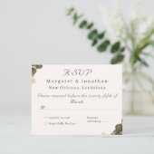 Katholische Grace Wedding RSVP Karte (Stehend Vorderseite)