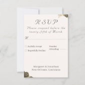 Katholische Grace Wedding RSVP Karte (Vorderseite)