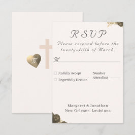 Katholische Grace Wedding RSVP Karte