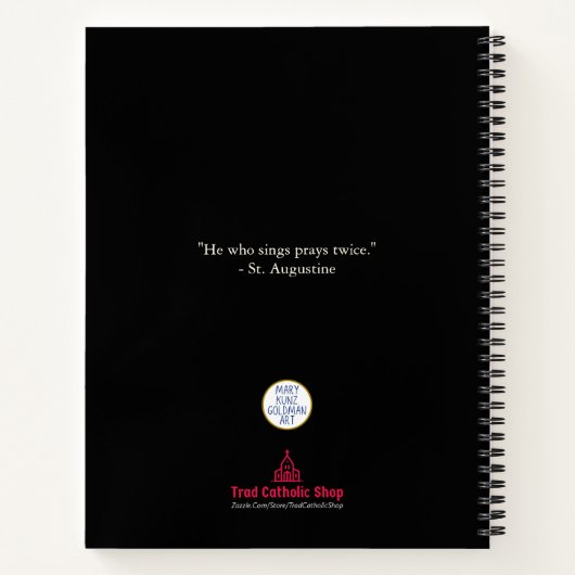 Katholische Gregorianische Chant Latin Mass Mittel Notizblock (Rückseite)