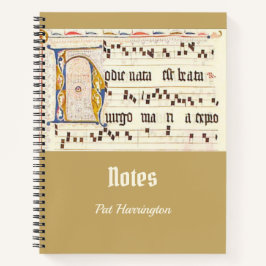 Katholische Gregorianische Chant Latin Mass Mittel Notizblock