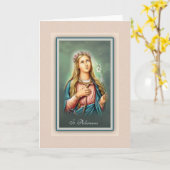 Katholische Gruß-Karte St. Philomena Karte (Gelbe Blume)