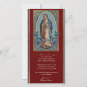 Katholische Guadalupe Beileid Spaniens Dankeskarte (Vorderseite)