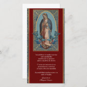 Katholische Guadalupe Beileid Spaniens Dankeskarte (Vorne/Hinten)