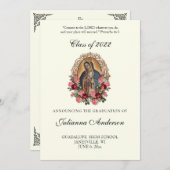 Katholische Guadalupe Eleganter religiöser Abschlu Einladung (Vorne/Hinten)