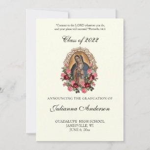 Katholische Guadalupe Eleganter religiöser Abschlu Einladung