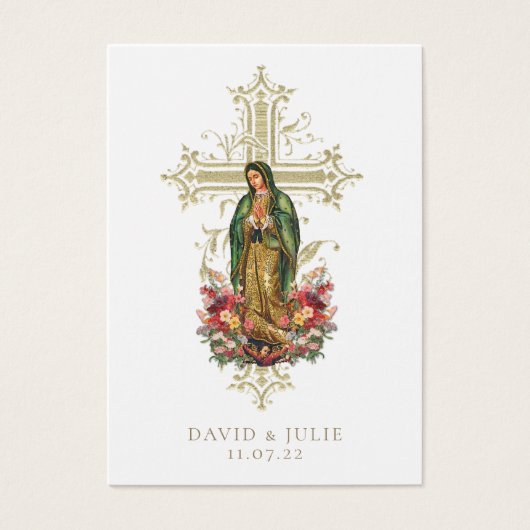 Katholische Guadalupe Hochzeitskarte (Vorderseite)