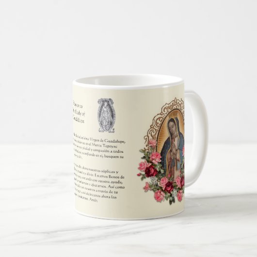 Katholische Guadalupe Religiöse Jungfrau Mary Kaffeetasse (VorderseiteRechts)