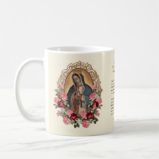 Katholische Guadalupe Religiöse Jungfrau Mary  Kaffeetasse (Links)