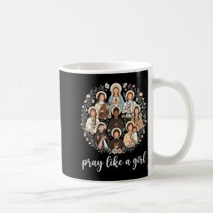 Katholische Heilige beten wie ein christliches Mäd Kaffeetasse