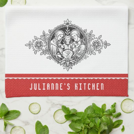Katholische heilige Familien-religiöse dekorative Geschirrtuch (Gefaltet)