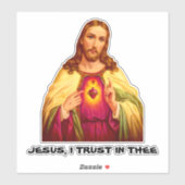 Katholische Heilige Herz Göttliche Barmherzigkeit Aufkleber (Blatt)