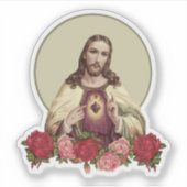 Katholische Heilige Herz Göttliche Barmherzigkeit  Aufkleber (Vorderseite)
