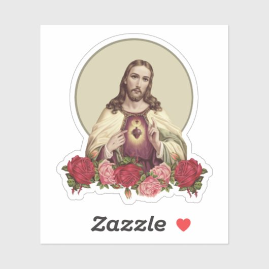 Katholische Heilige Herz Göttliche Barmherzigkeit Aufkleber (Blatt)