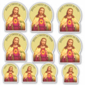 Katholische Heilige Herz Göttliche Barmherzigkeit Aufkleber (Vorderseite)