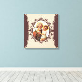 Katholische Heilige Joseph mit Kind Jesus Leinwanddruck (Insitu (Holzboden))