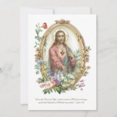 Katholische Heilige Kommune Heiliges Herz Jesus Einladung (Vorderseite)