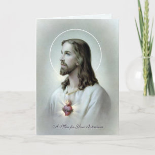Katholische Heilige Messe Sakrament Herz Jesu Feiertagskarte