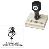 Katholische Heilige Rosenkranz Religiöse Jungfrau  Gummistempel (Stempel)