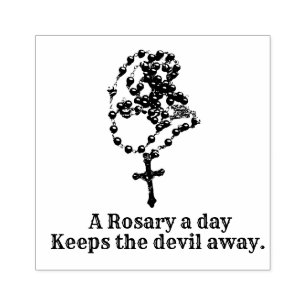 Katholische Heilige Rosenkranz Religiöse Jungfrau Gummistempel