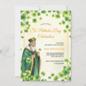 Katholische Heilige und Kleeblätter St. Patricks T Einladung (Vorderseite)