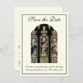 Katholische Hochzeit aus festem Glas retten das Da Ankündigungspostkarte (Vorne/Hinten)