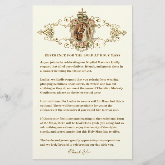 Katholische Hochzeit bescheidene Kirche Kleidung E (Vorderseite)