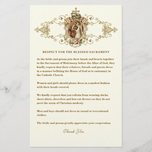 Katholische Hochzeit bescheidene Kirche Kleidung E (Vorderseite)