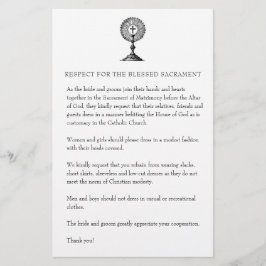 Katholische Hochzeit bescheidene Kirchenbekleidung Briefpapier