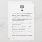 Katholische Hochzeit bescheidene Kirchenbekleidung Briefpapier (Vorne/Hinten)