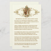 Katholische Hochzeit bescheidene Kirchenbekleidung Briefpapier (Vorne/Hinten)