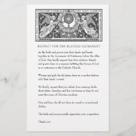 Katholische Hochzeit bescheidene Kirchenbekleidung Briefpapier