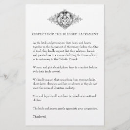 Katholische Hochzeit bescheidene Kirchenbekleidung Briefpapier