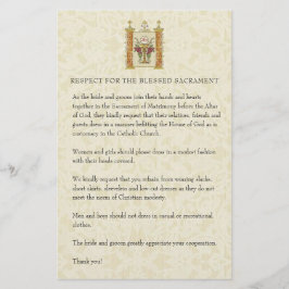 Katholische Hochzeit bescheidene Kirchenbekleidung Briefpapier