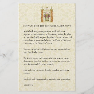 Katholische Hochzeit bescheidene Kirchenbekleidung Briefpapier