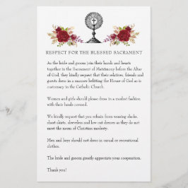 Katholische Hochzeit bescheidene Kirchenbekleidung Briefpapier